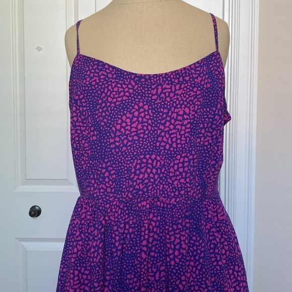 GAP Fit Flare Mini Dress Womens Blue/Pink Y2K 90’s Beach Ballet Core Size M - Picture 5 of 13